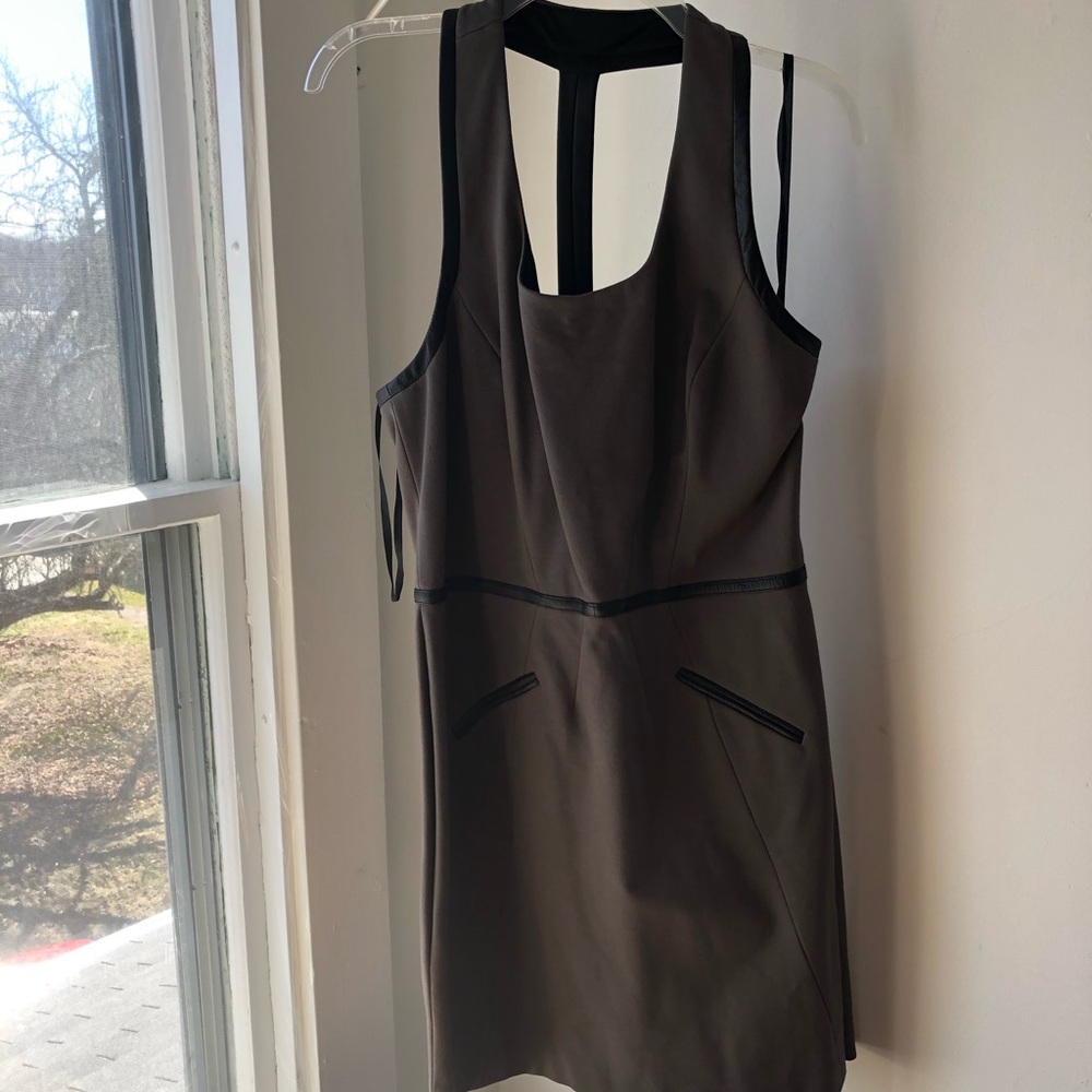 Cynthia Steffe knit & leather trim dress size 12